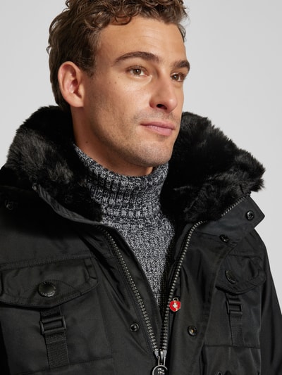 Peek & Cloppenburg WellensteynFunktionsjacke Mit Kunstfellbesatz Modell 'LEUCHTCRAFT' In Black