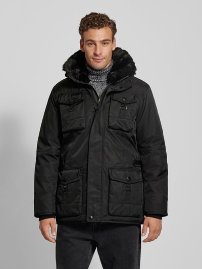 Peek & Cloppenburg WellensteynFunktionsjacke Mit Kunstfellbesatz Modell 'LEUCHTCRAFT' In Black