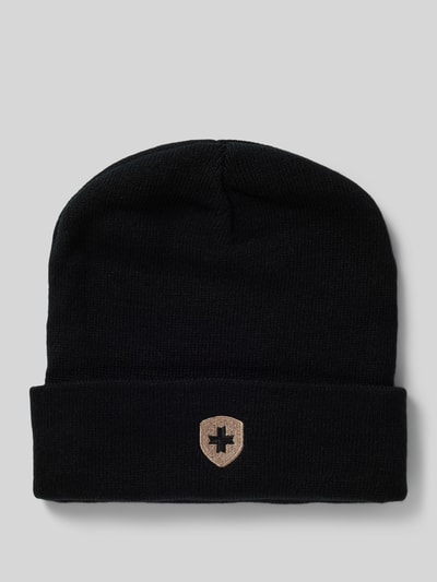 Peek & Cloppenburg WellensteynStrickmütze mit Logo-Stitching in black