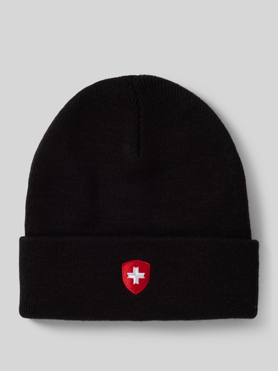 Peek & Cloppenburg WellensteynStrickmütze mit Logo-Stitching in black