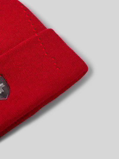 Peek & Cloppenburg WellensteynStrickmütze Mit Logo-Stitching In Bordeaux