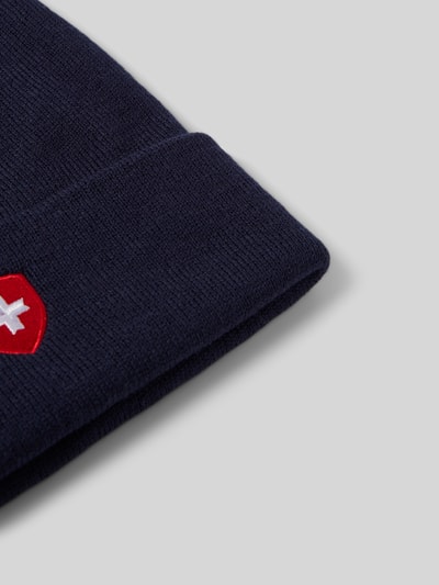 Peek & Cloppenburg WellensteynStrickmütze Mit Logo-Stitching In Dunkelblau
