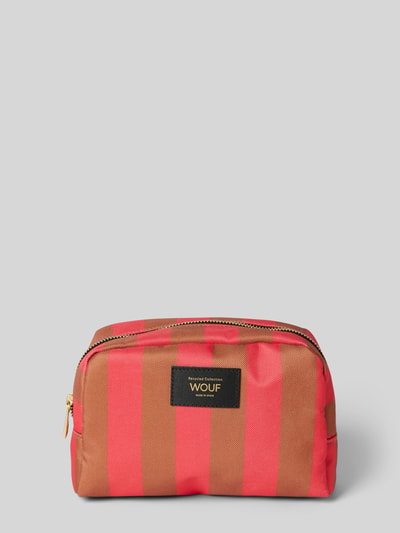 Peek & Cloppenburg WOUFKosmetiktasche mit Label-Patch Modell 'Pat' in neon pink