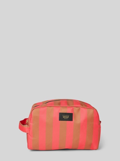 Peek & Cloppenburg WOUFKosmetiktasche mit Label-Patch Modell 'Pat' in neon pink