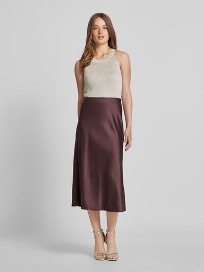 Peek & Cloppenburg YASMidirock mit elastischem Bund Modell 'PELLA' in dunkelbraun