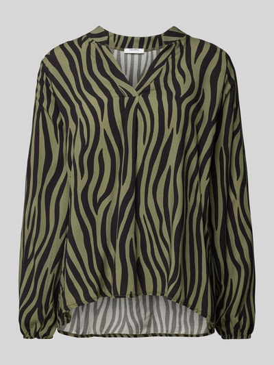 Peek & Cloppenburg ZABAIONEBlusenshirt Mit V-Ausschnitt In Khaki