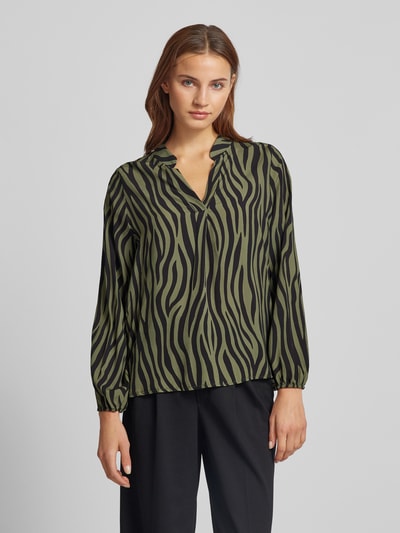 Peek & Cloppenburg ZABAIONEBlusenshirt Mit V-Ausschnitt In Khaki