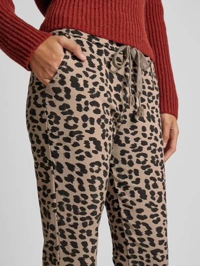 Peek & Cloppenburg ZABAIONESkinny Fit Stoffhose Mit Tunnelzug In Taupe