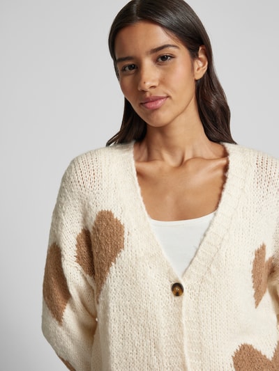 Peek & Cloppenburg ZABAIONEStrickjacke Mit V-Ausschnitt In Beige