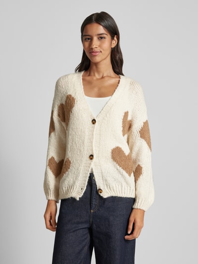 Peek & Cloppenburg ZABAIONEStrickjacke Mit V-Ausschnitt In Beige