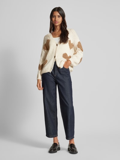 Peek & Cloppenburg ZABAIONEStrickjacke mit V-Ausschnitt in beige