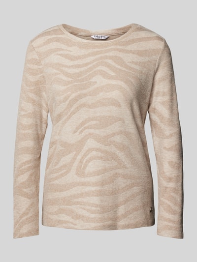 Peek & Cloppenburg ZABAIONEStrickpullover Mit Geripptem Rundhalsausschnitt In Sand