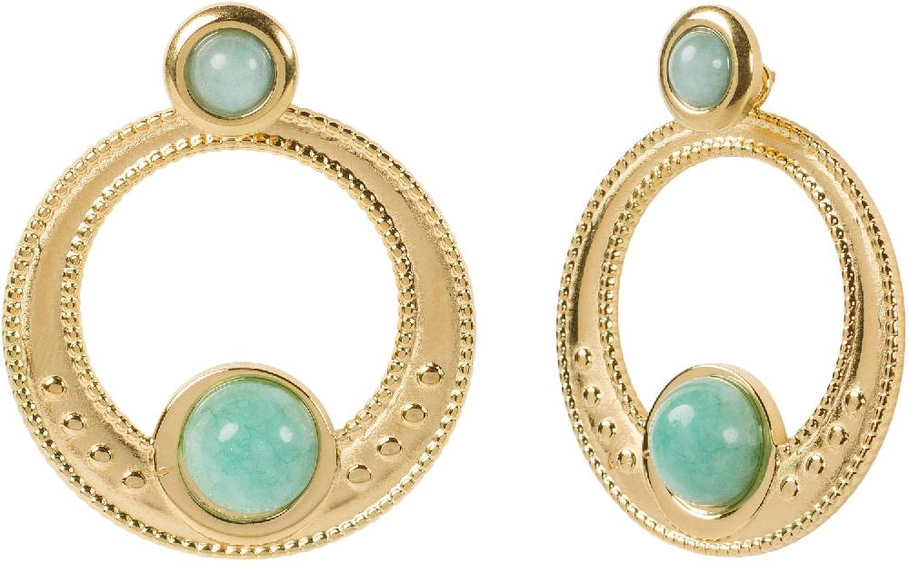 Stylebreaker 2 in 1 Statement Ohrringe mit Amulett Anhänger