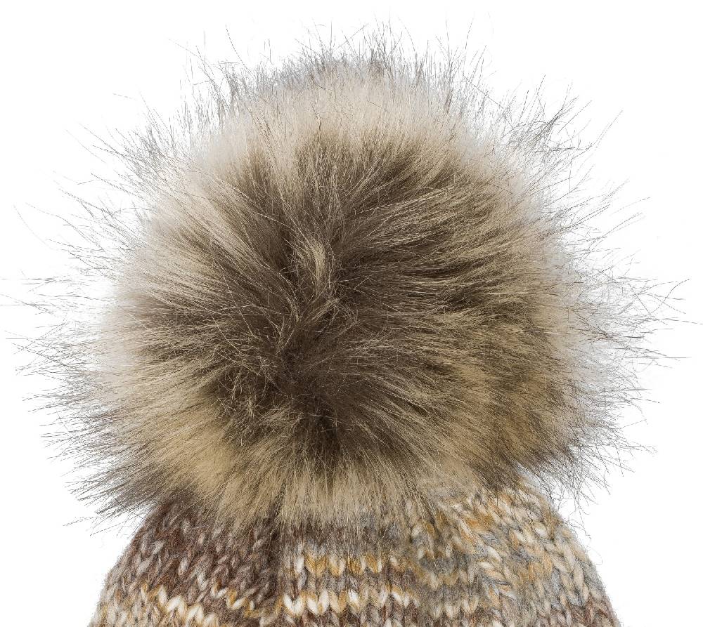 Stylebreaker Alpaka Strick Bommelmütze Bunt Gemustert