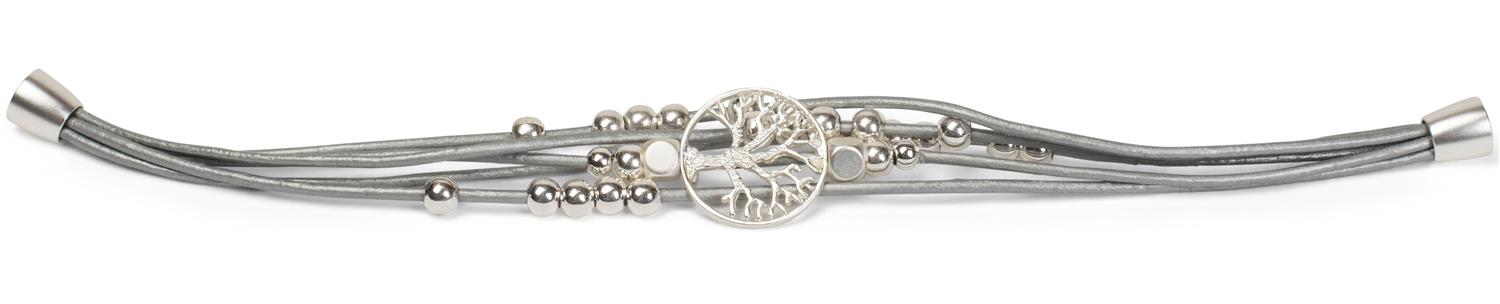 Stylebreaker Armband Mit Lebensbaum, Perlen Und Bändern