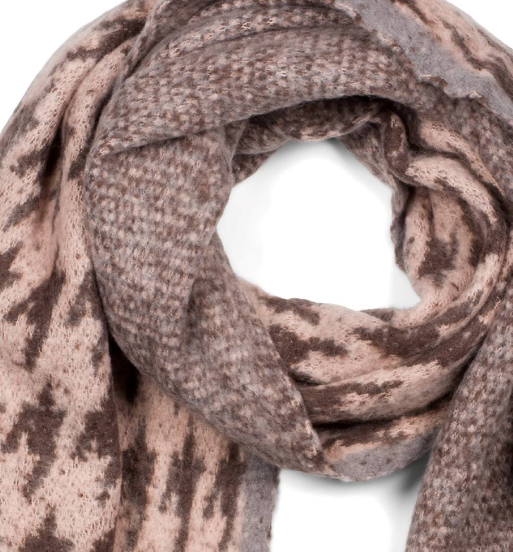 Stylebreaker Asymmetrischer Web Schal Mit Pepita Hahnentritt Muster