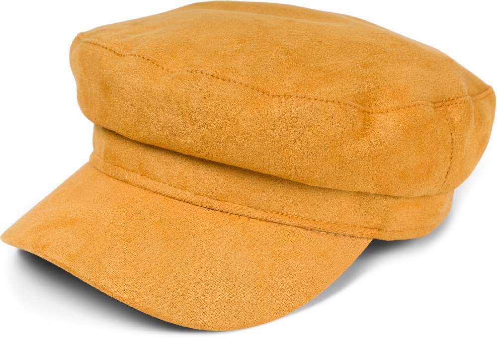 Stylebreaker Ballonmütze Einfarbig Veloursleder Optik