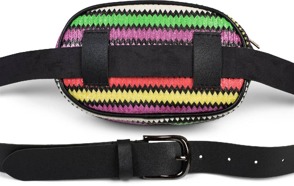 Stylebreaker Bauchtasche Mit Buntem Zick-Zack Muster, Gürteltasche