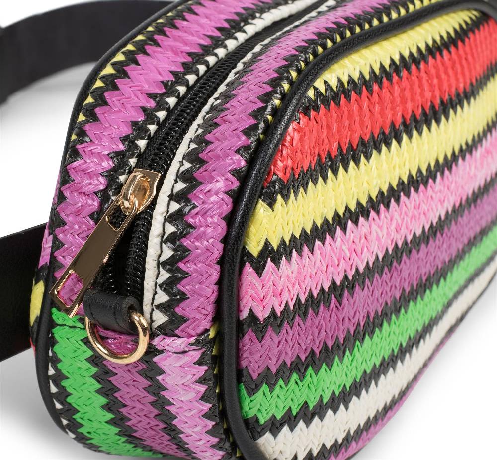 Stylebreaker Bauchtasche Mit Buntem Zick-Zack Muster, Gürteltasche