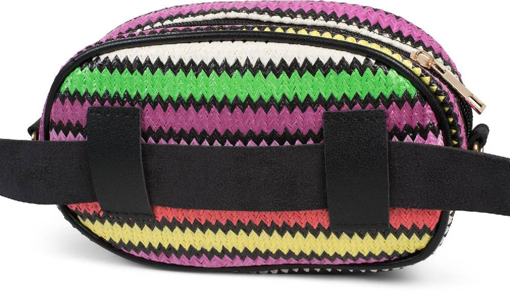 Stylebreaker Bauchtasche Mit Buntem Zick-Zack Muster, Gürteltasche