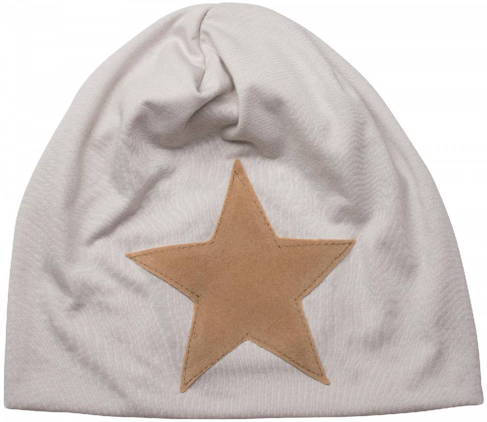 Stylebreaker Beanie Mit Aufgenähtem Kunstleder Stern