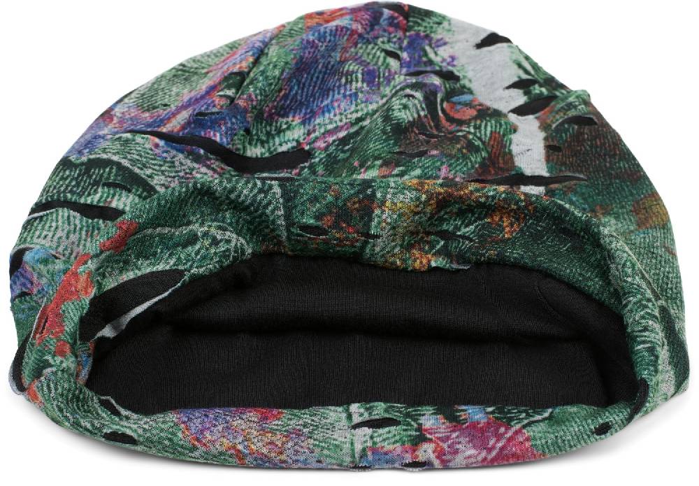 Stylebreaker Beanie Mit Farbklecksen In Destroyed Optik