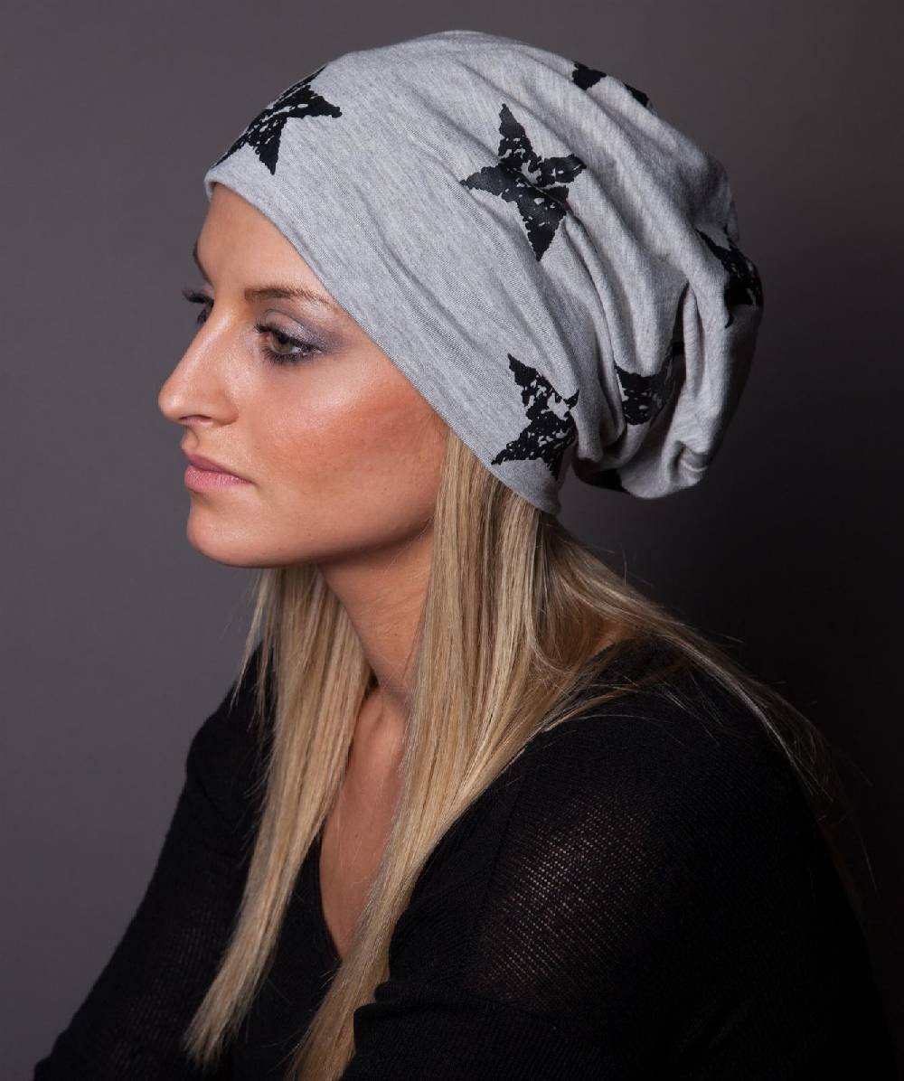 Stylebreaker Beanie Mit Sterne Print Im Destroyed Look