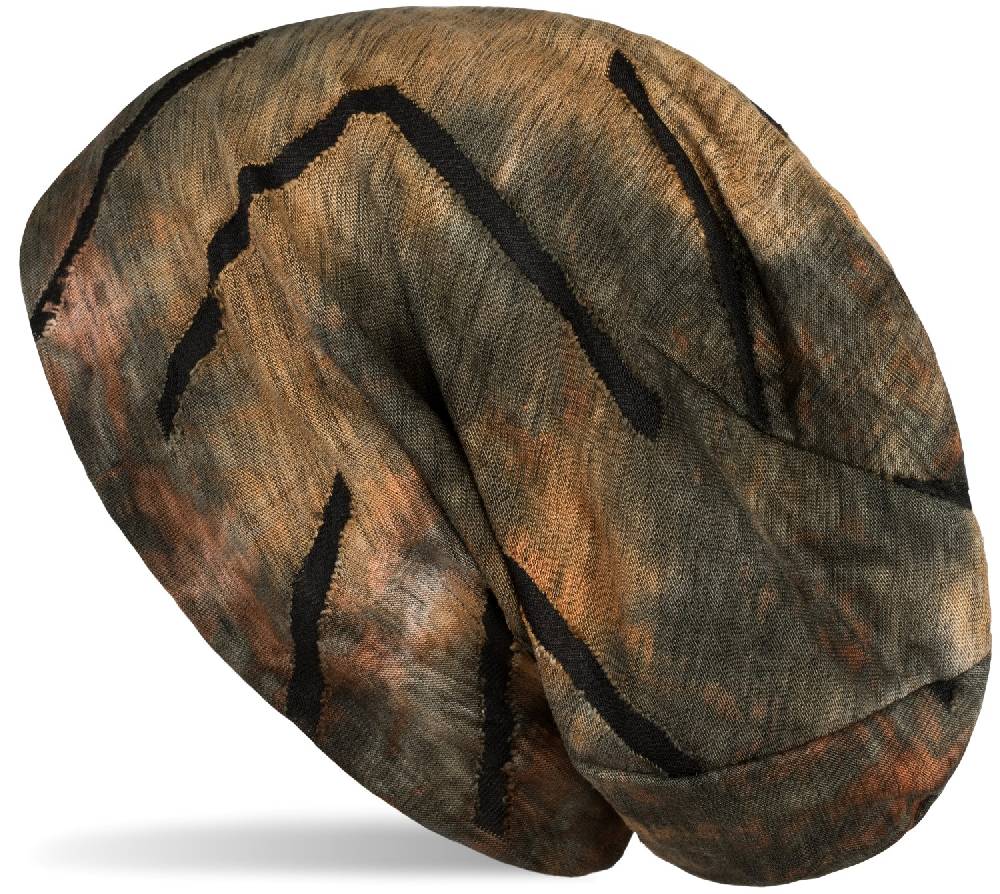 Stylebreaker Beanie Mütze Destroyed Batik Farbverlauf