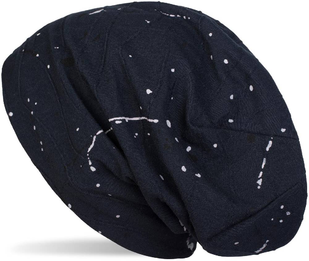 Stylebreaker Beanie Mütze mit Falten und Farbklecksen