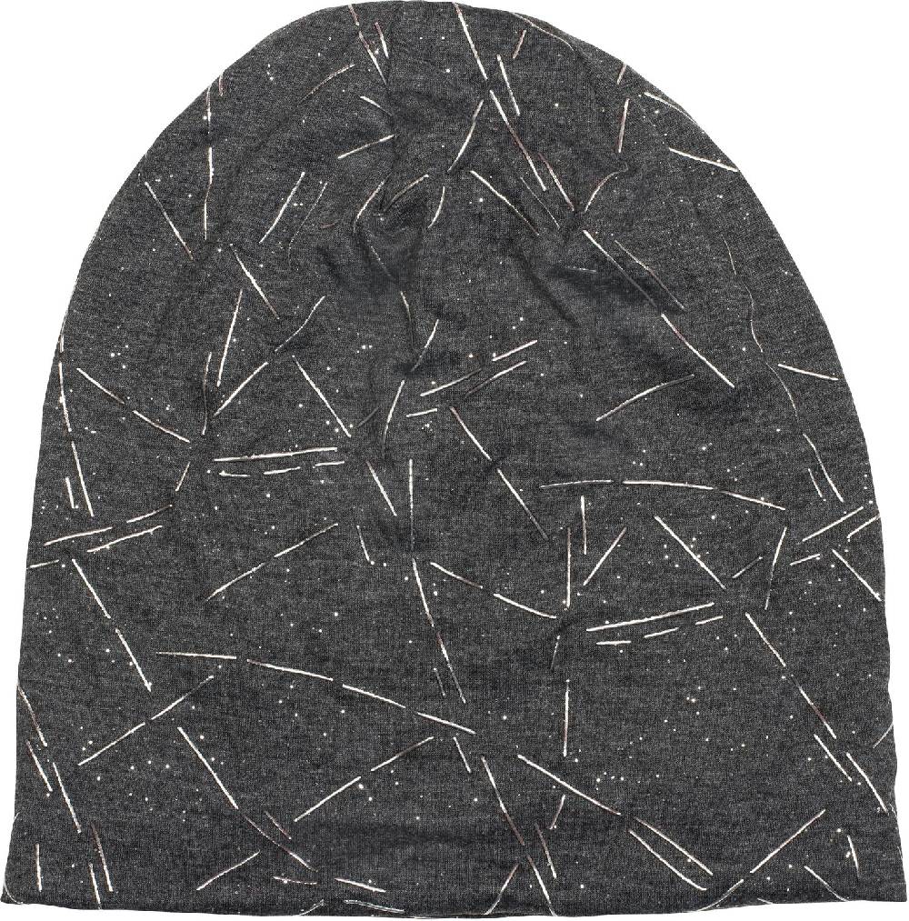 Stylebreaker Beanie Mütze Mit Glitzer Und Metallic Linien