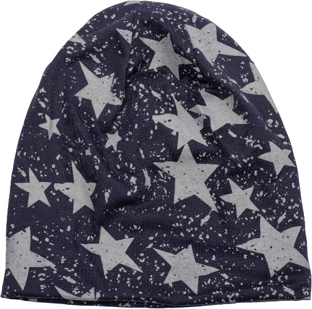Stylebreaker Beanie Mütze Mit Sterne Splat Style Print