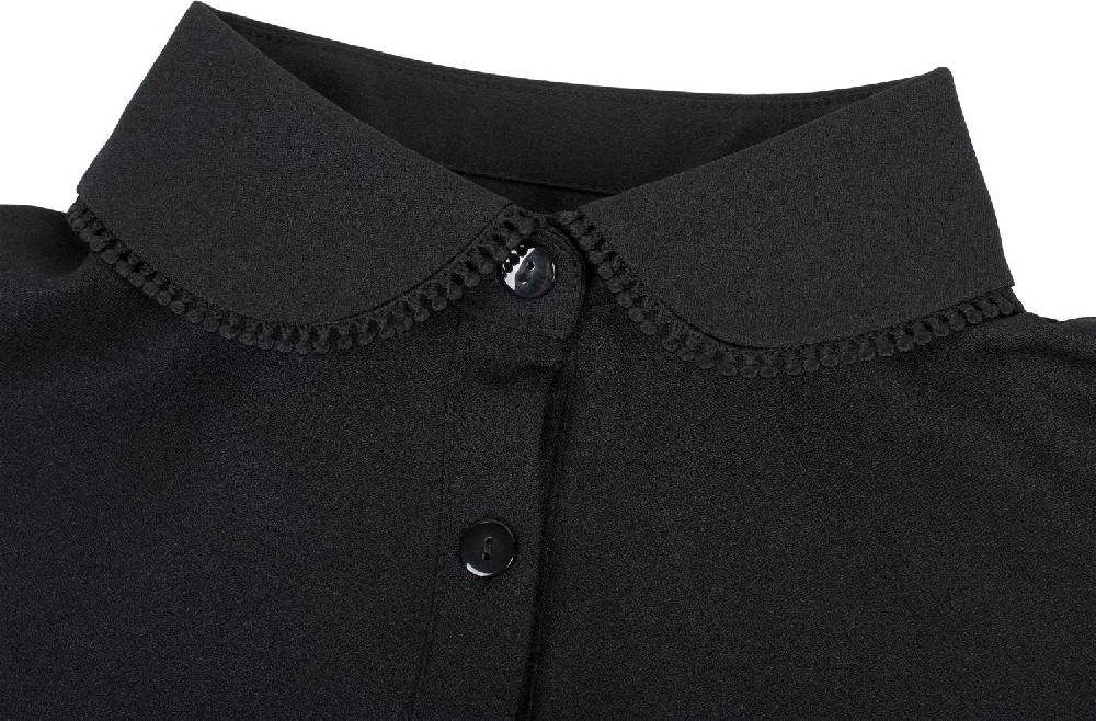 Stylebreaker Blusenkragen Mit Mäusezahnspitze Gesäumt