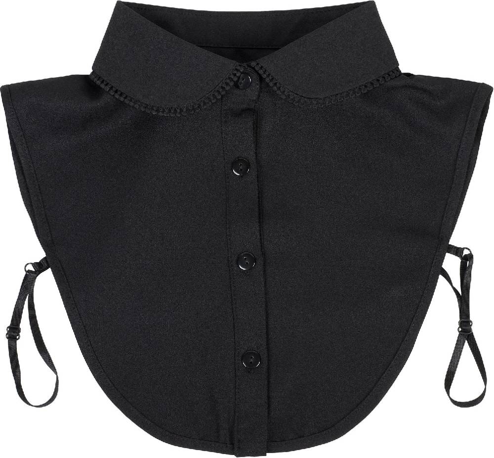 Stylebreaker Blusenkragen mit Mäusezahnspitze gesäumt