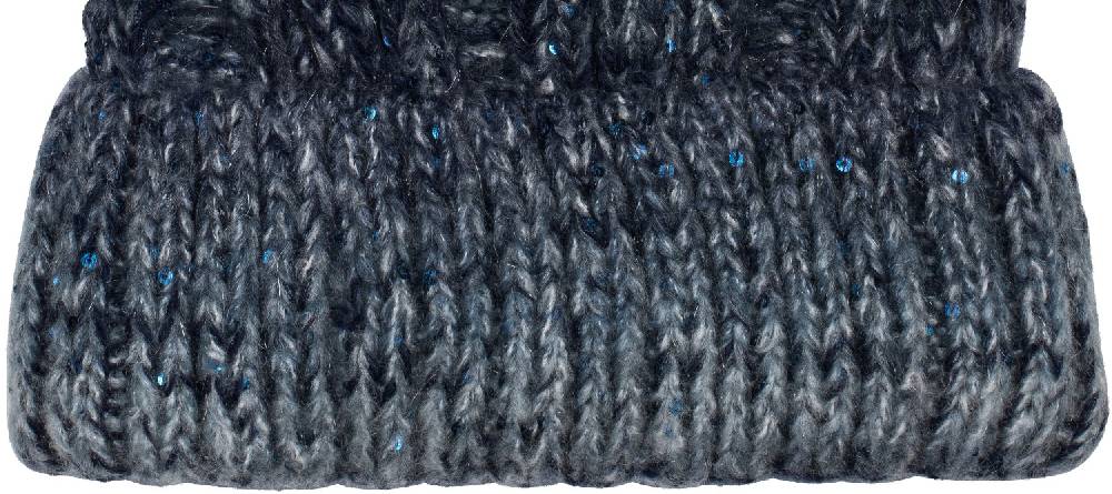 Stylebreaker Bommelmütze Mit Zopfstrick Farbverlauf Muster Und Pailletten