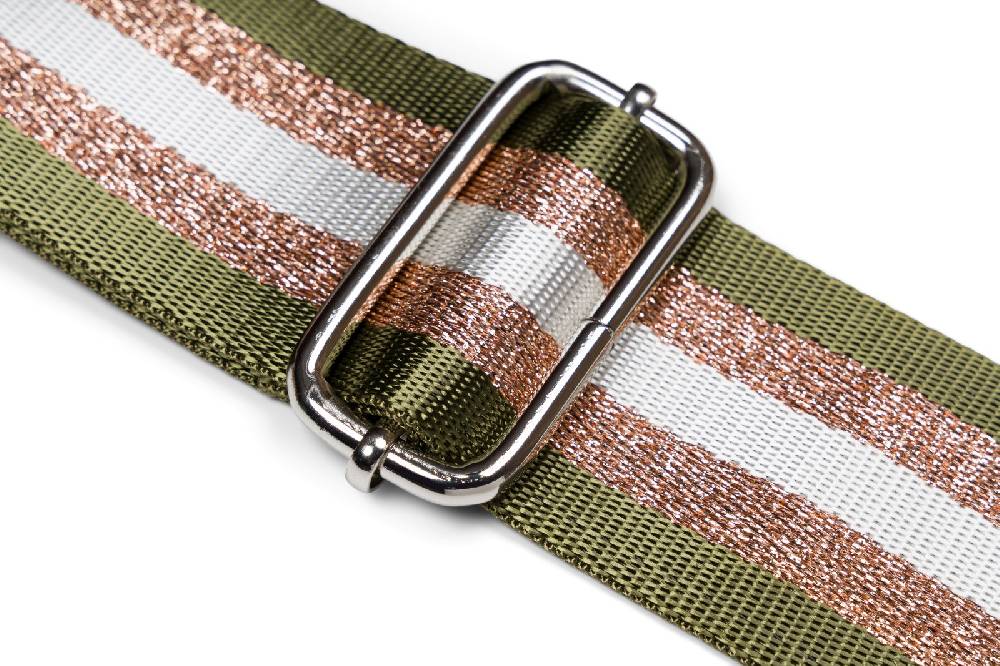 Stylebreaker Breiter Wechsel Taschengurt Metallic Streifen Muster