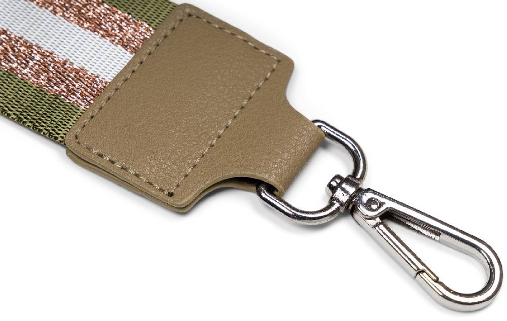 Stylebreaker Breiter Wechsel Taschengurt Metallic Streifen Muster