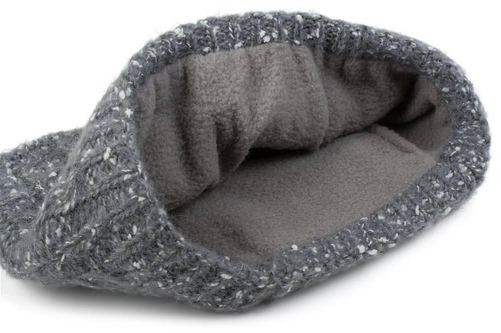 Stylebreaker Breites Strick Stirnband Zopfmuster Fleece