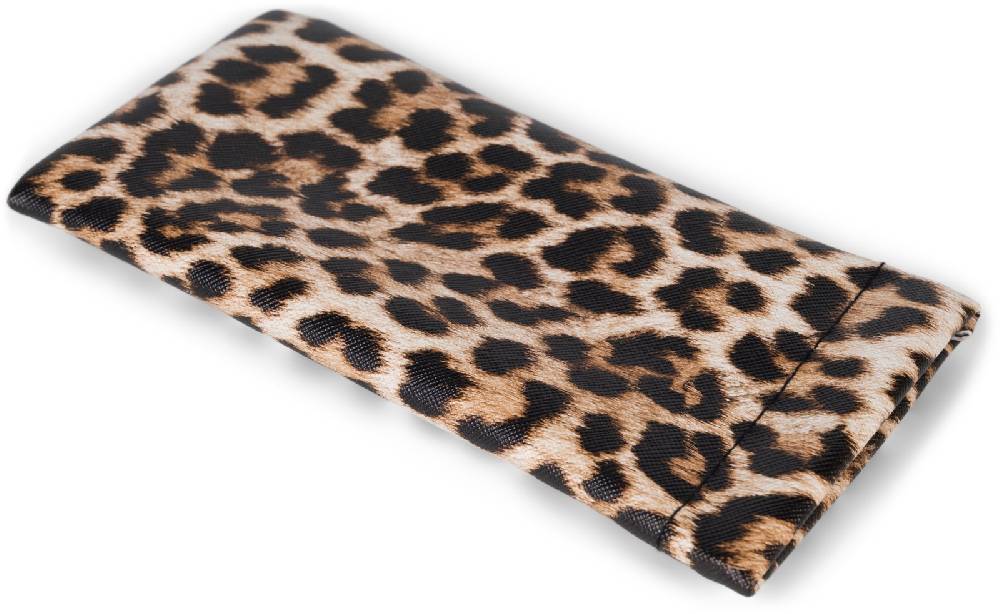 Stylebreaker Brillenetui mit Leoparden Muster und Putztuch