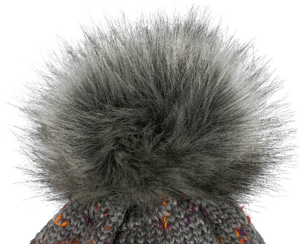 Stylebreaker Bunt Gemusterte Bommelmütze Mit Glitzerfaden