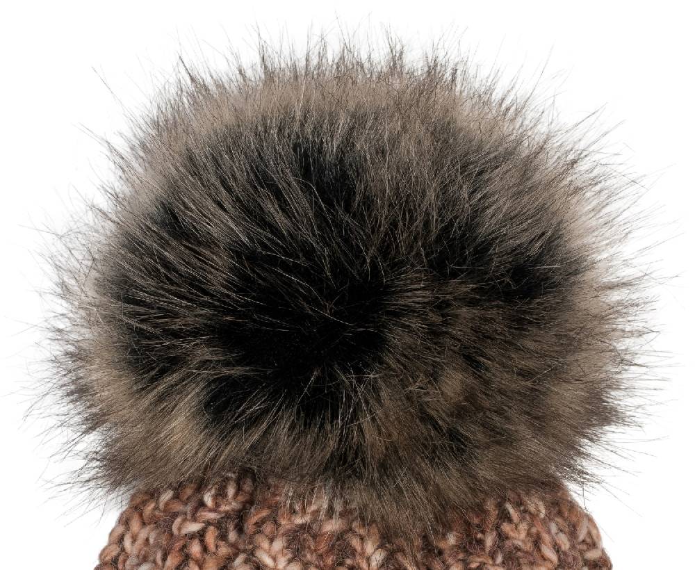 Stylebreaker Bunte Strick Bommelmütze Mit Thermo-Fleece