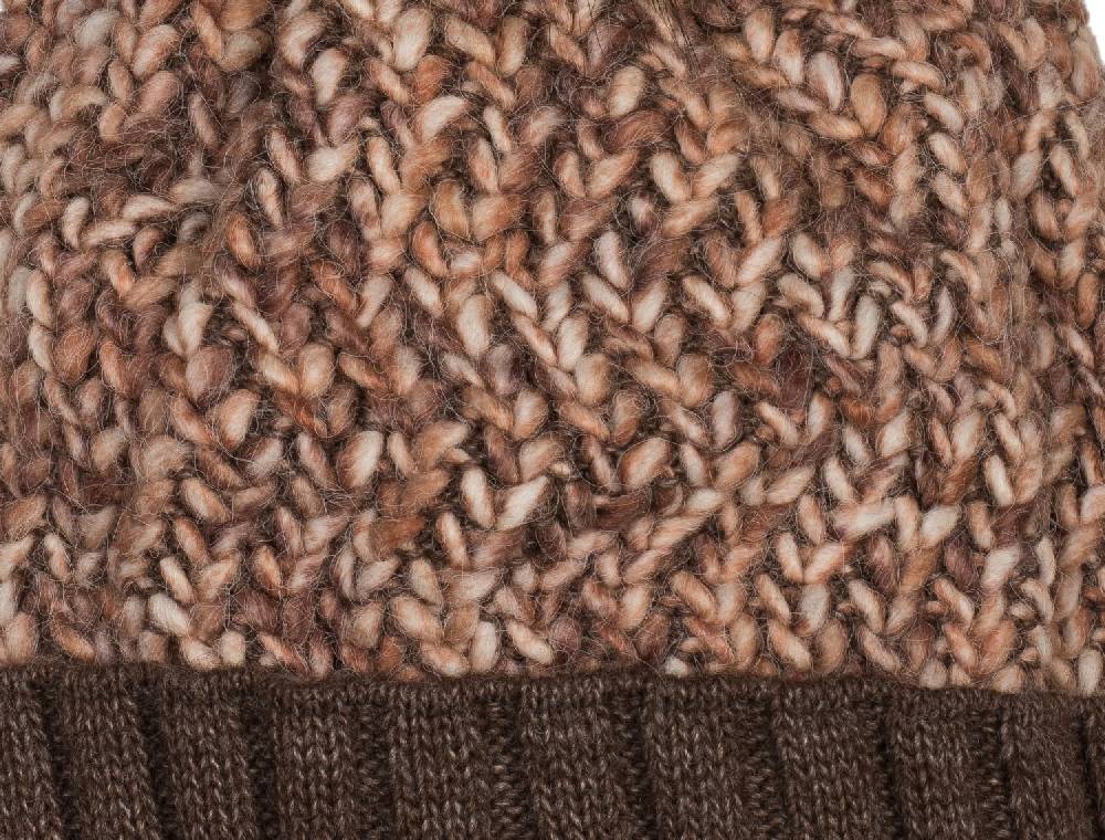 Stylebreaker Bunte Strick Bommelmütze Mit Thermo-Fleece