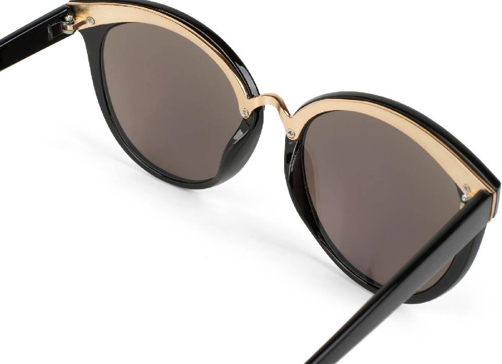 Stylebreaker Cat Eye Sonnenbrille Material-Mix-Rahmen