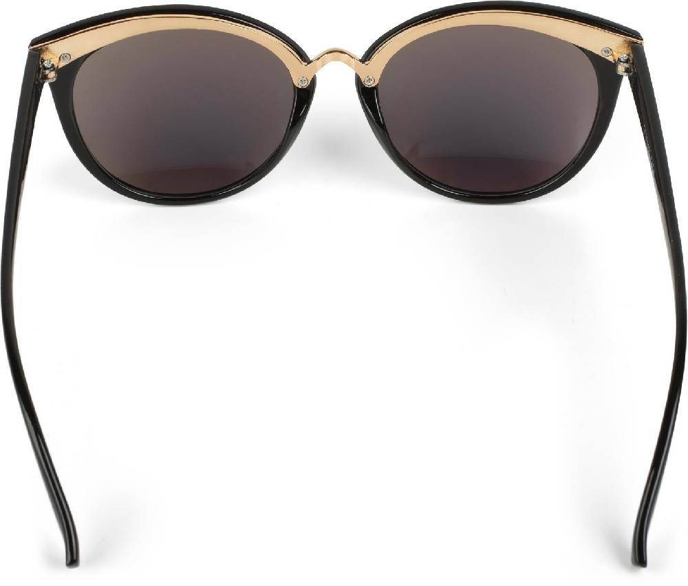 Stylebreaker Cat Eye Sonnenbrille Material-Mix-Rahmen