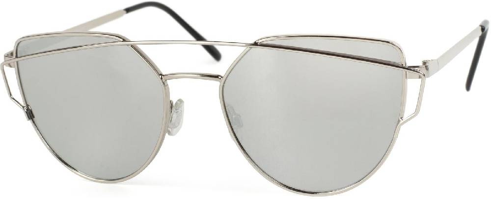 Stylebreaker Cat Eye Sonnenbrille mit Federscharnier und doppeltem Rahmen