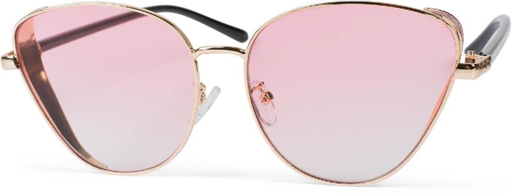 Stylebreaker Cateye Sonnenbrille mit Glitzer Side Shield