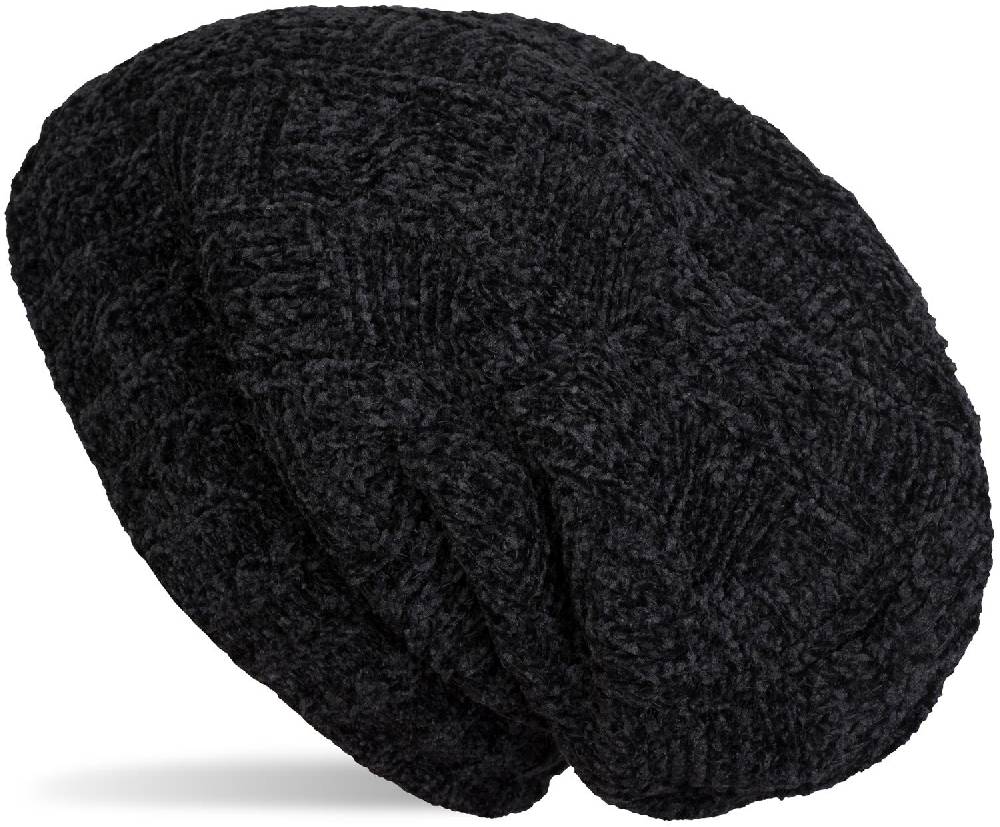 Stylebreaker Chenille Beanie Mütze mit Flecht Muster