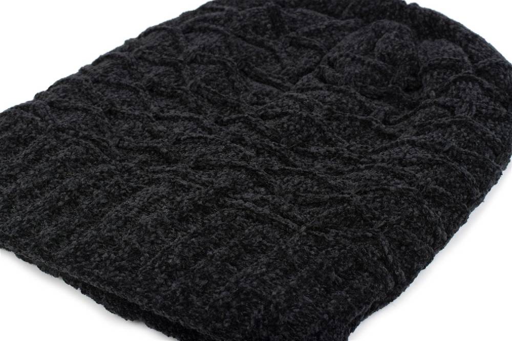 Stylebreaker Chenille Beanie Mütze Mit Waben Muster