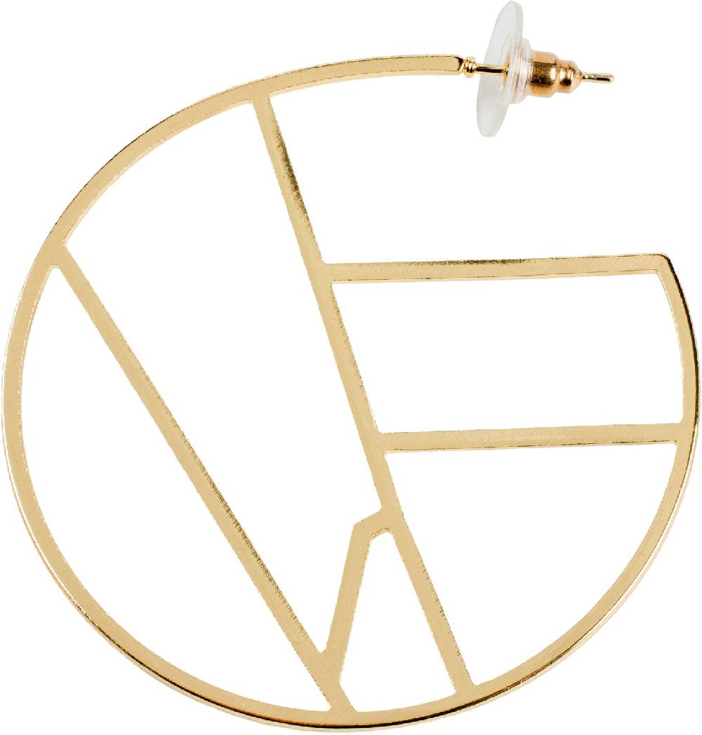 Stylebreaker Creolen Ohrringe Geometrische Einteilung