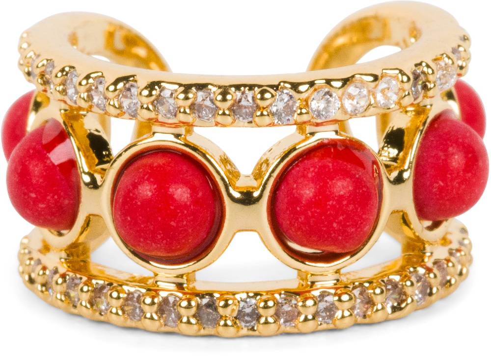 Stylebreaker Ear Cuff Klemm Ohrring Mit Natursteinen Und Strass