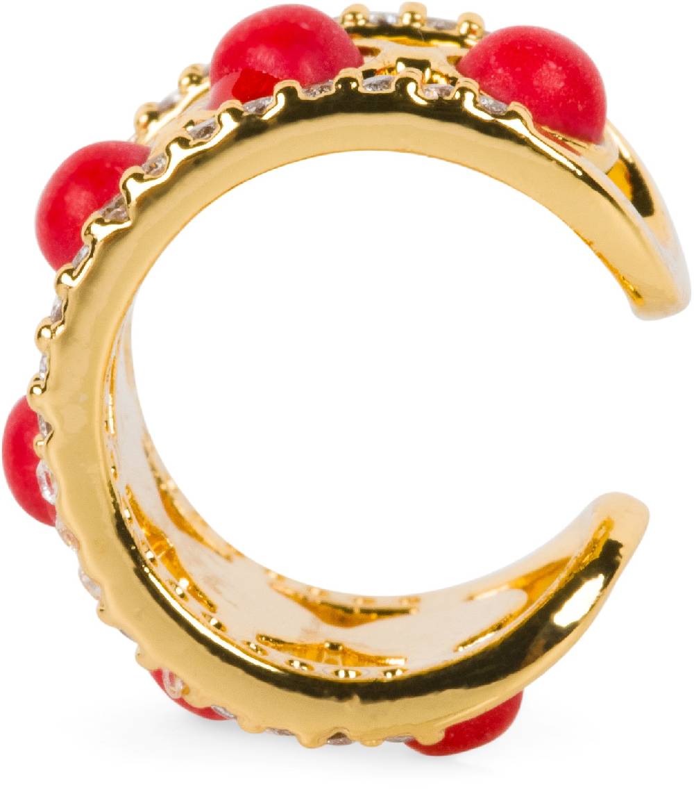 Stylebreaker Ear Cuff Klemm Ohrring Mit Natursteinen Und Strass